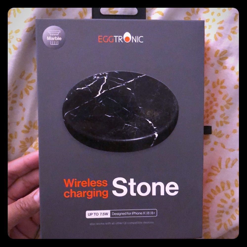 Charging stone- new! Black marble